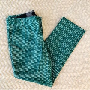 NWT Banana Republic Hampton Fit green printed pant
